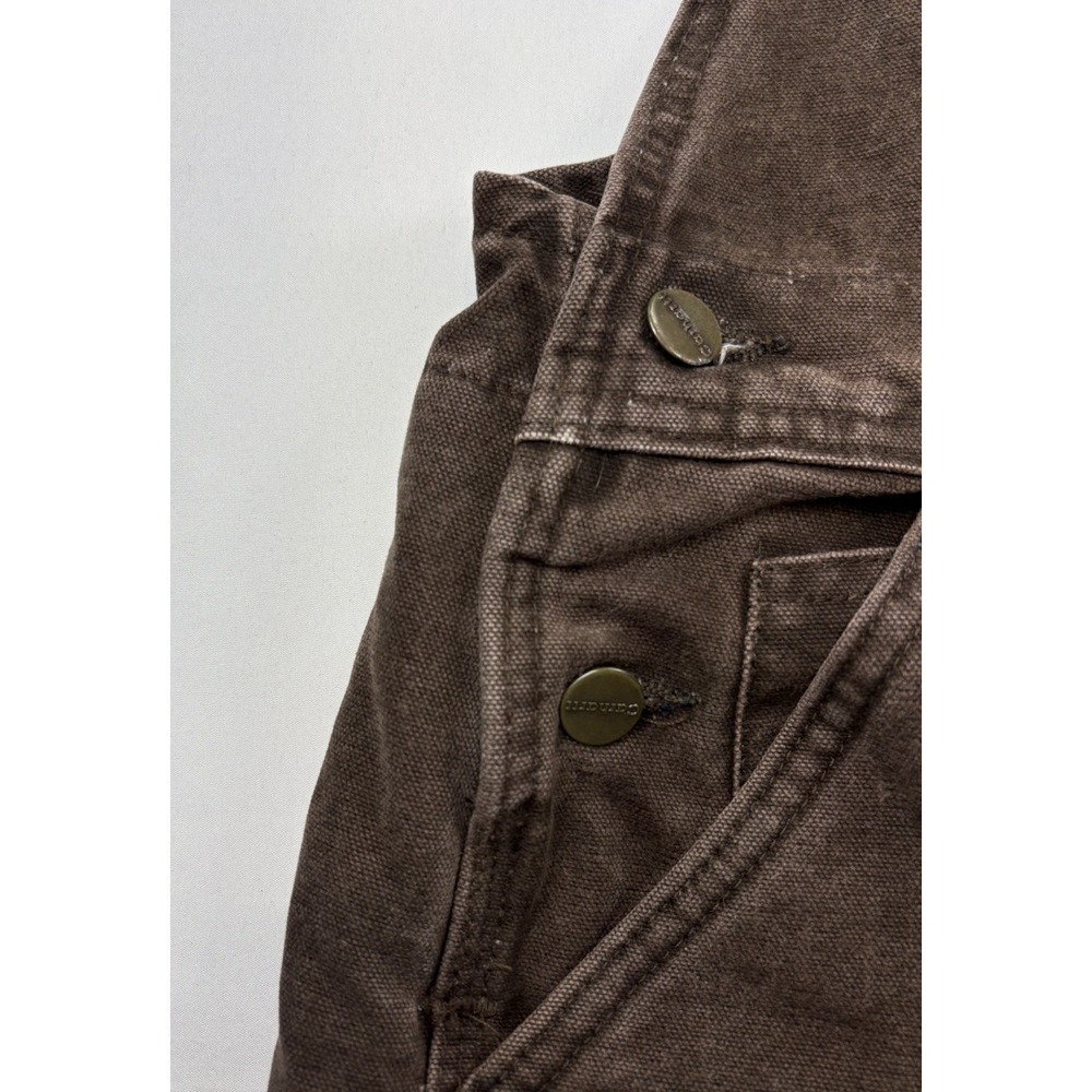 Carhartt R27 CHT Choc Brown Insulated Double Knee Leg Zip Bibs. Men's 40x32 - Picture 5 of 16